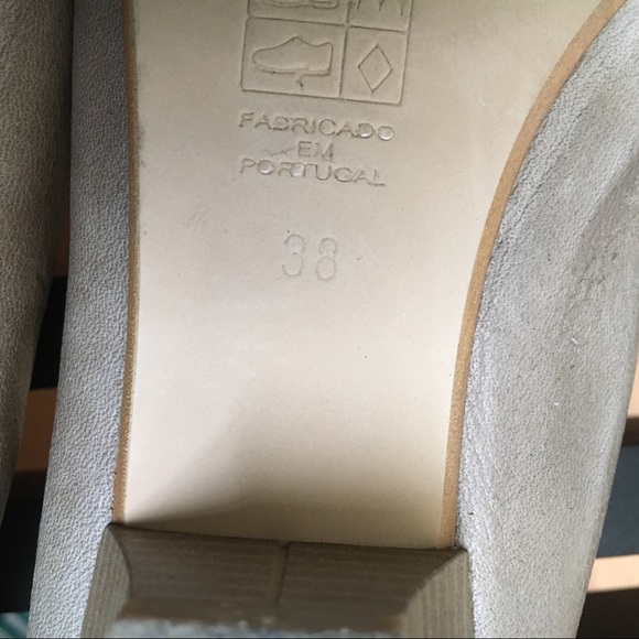 Leather square-toed pumps with low heels - Picture 4 of 8